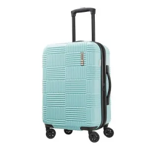 American Tourister  Checkered Carry On Hardside Spinner Suitcase - Mint Green