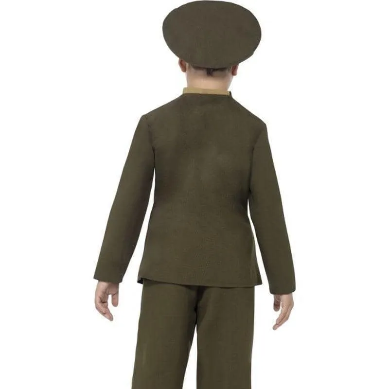 Army Officer Costume Kids Green Uniform Authentic Green Military Dress