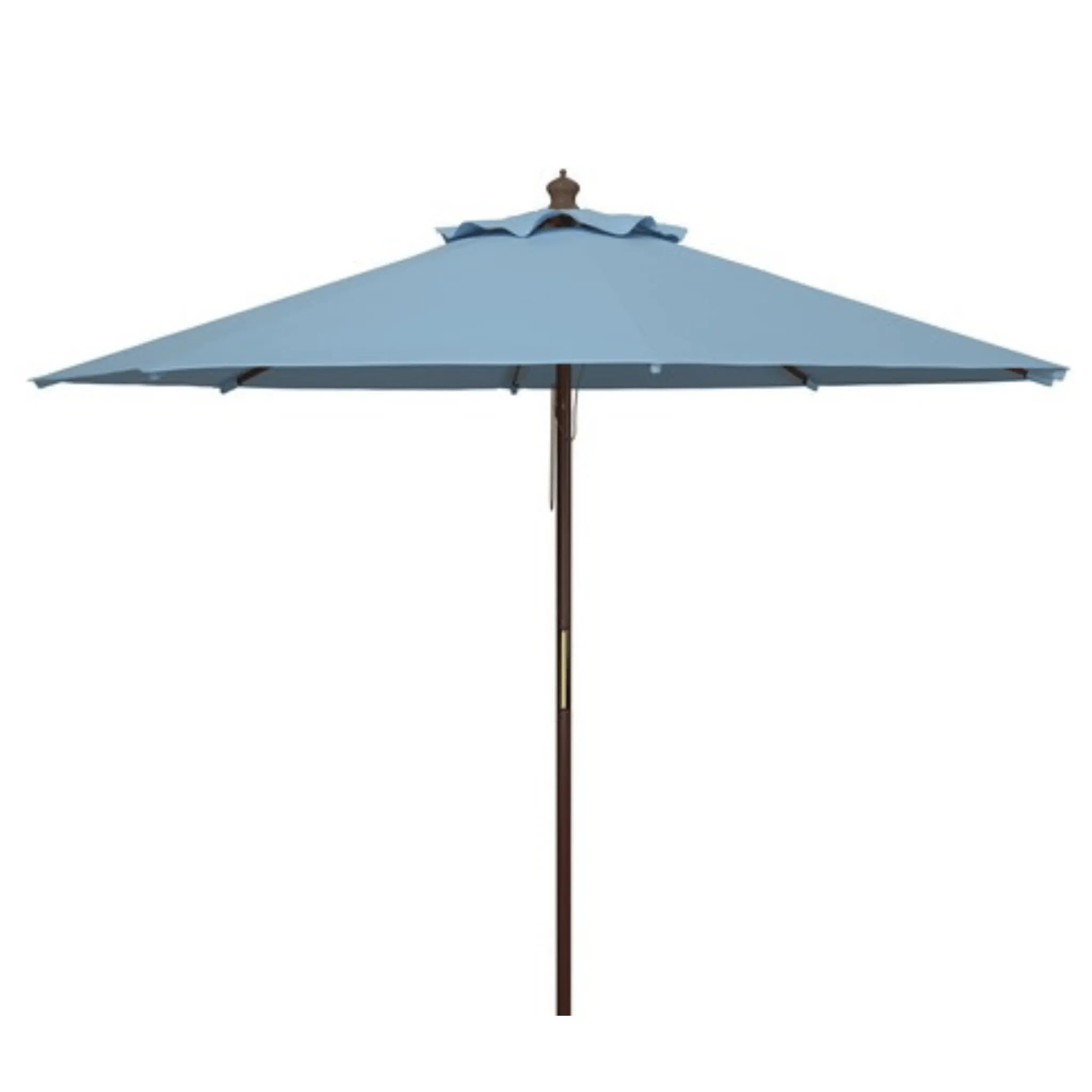 Baby Blue 9ft Wooden Outdoor Umbrella