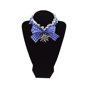 Bavarian Pattern Collar with Edelweiss Pendant