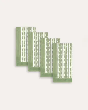 Bel Napkins, Set Of Four - Green