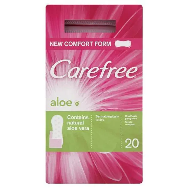 Carefree Panty Liners Breathable Aloe 20 Pack (N)