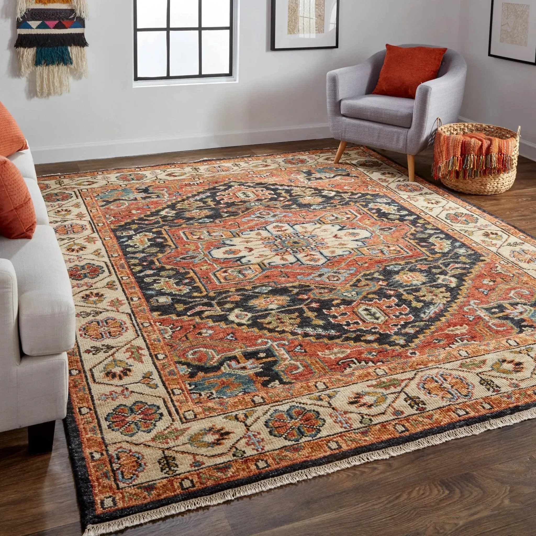 Carrington 9826803F Rust/Charcoal Rug