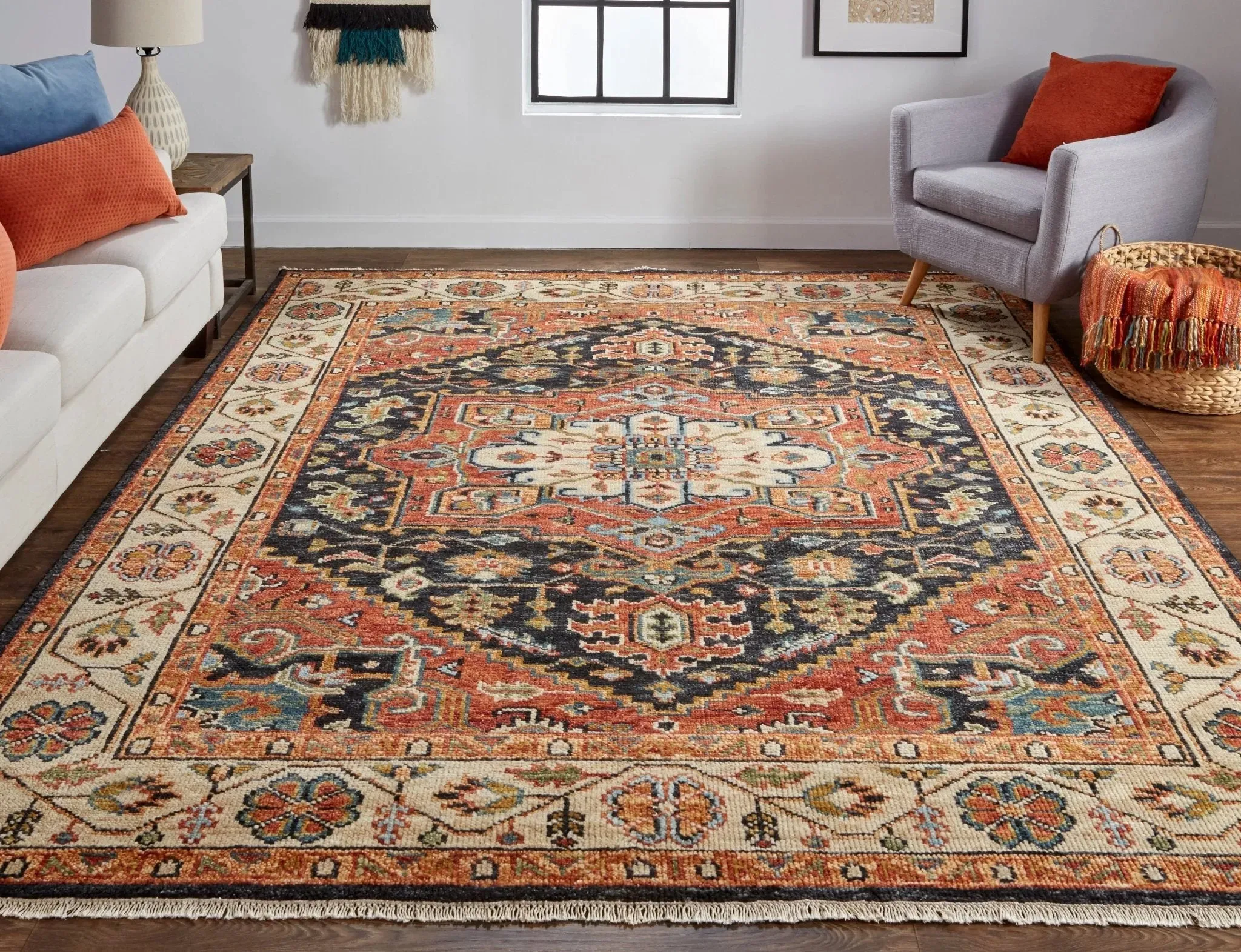 Carrington 9826803F Rust/Charcoal Rug