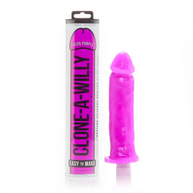 Neon Purple Silicone Clone-A-Willy Vibrator Kit