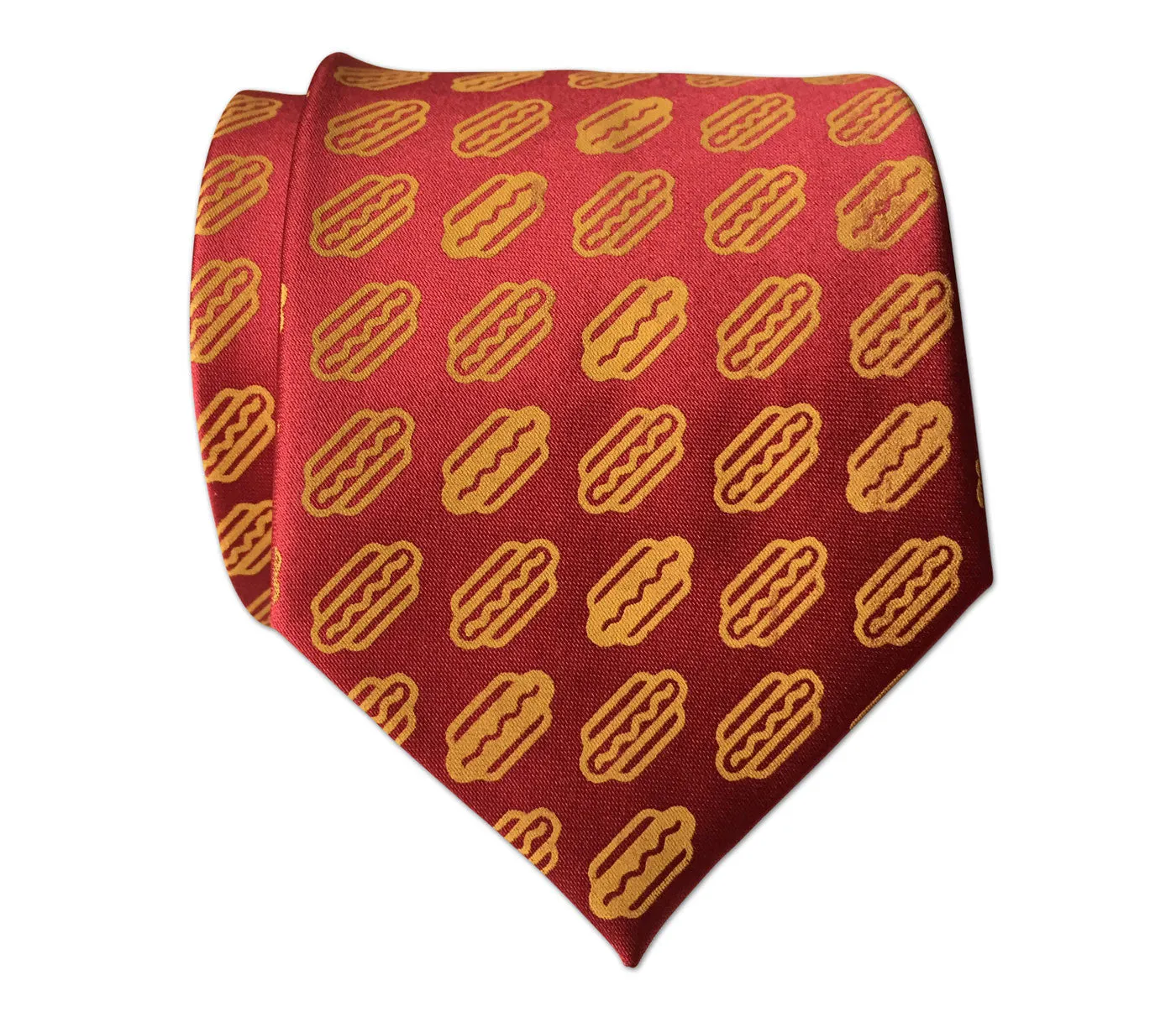 Coney Dog Necktie. Wieners! Hotdog Party Printed Tie