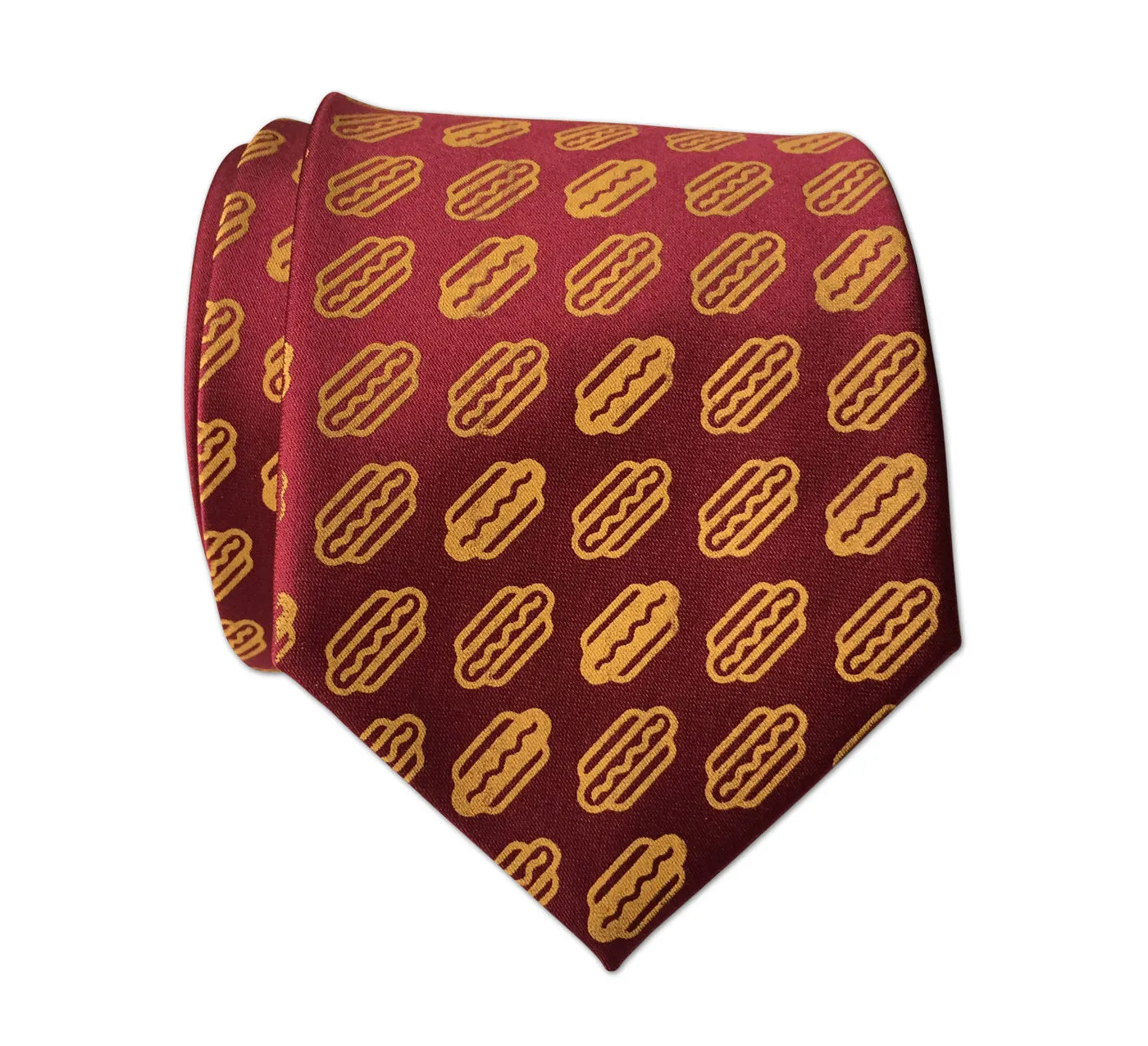 Coney Dog Necktie. Wieners! Hotdog Party Printed Tie