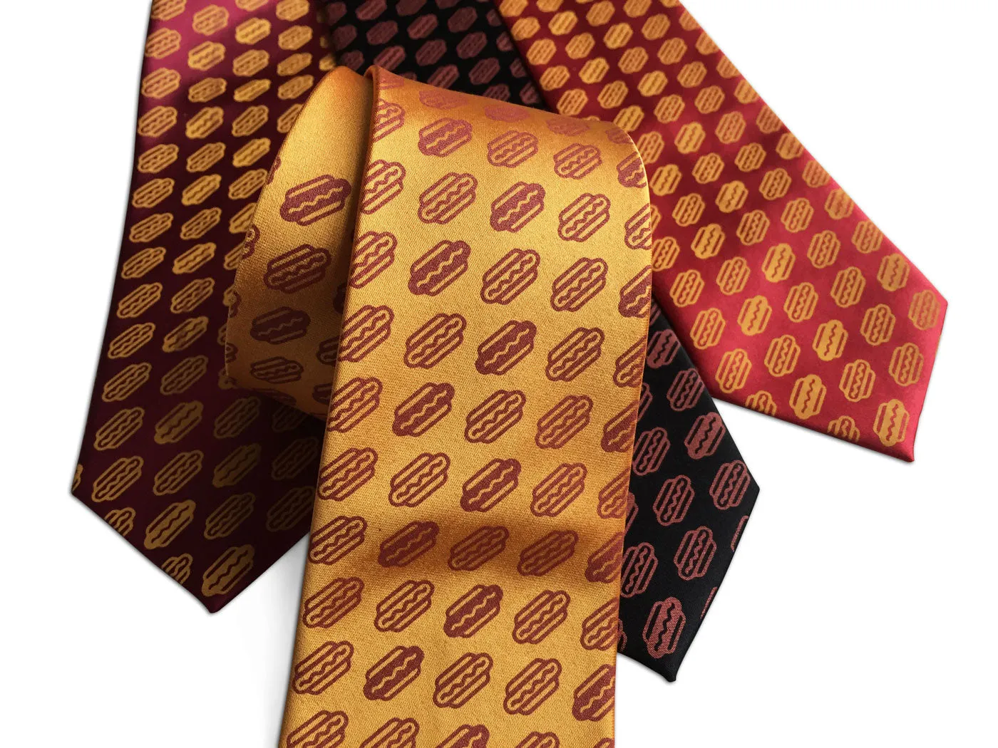 Coney Dog Necktie. Wieners! Hotdog Party Printed Tie