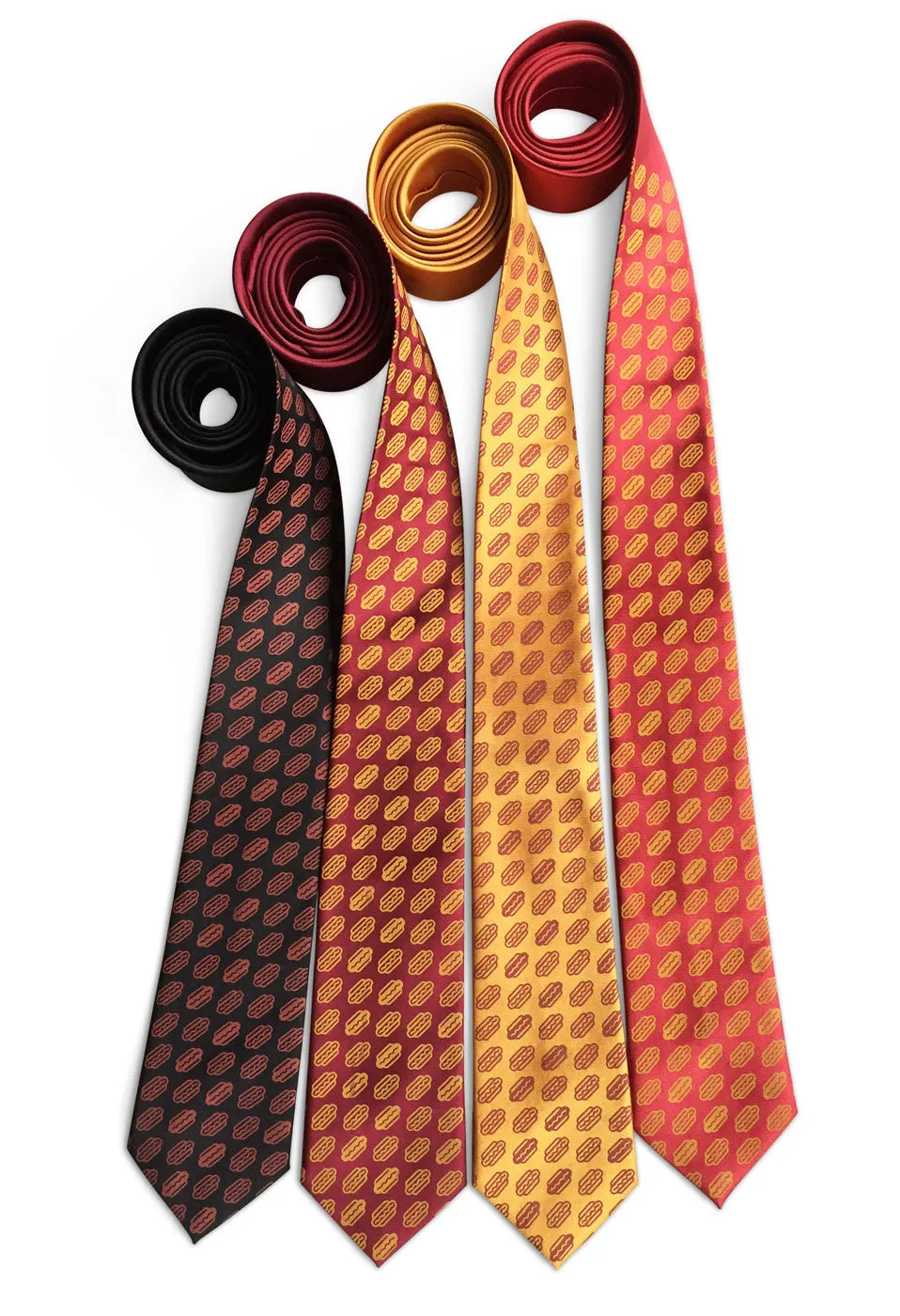 Coney Dog Necktie. Wieners! Hotdog Party Printed Tie