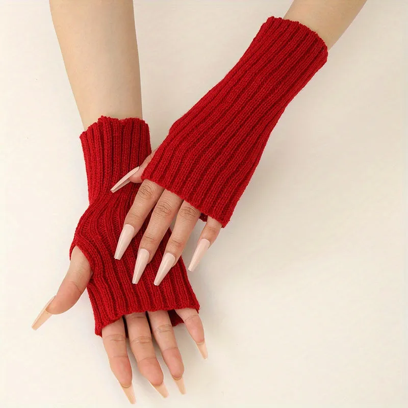 Cozy Fingerless Gloves  Arm Sleeves for stylish warmth