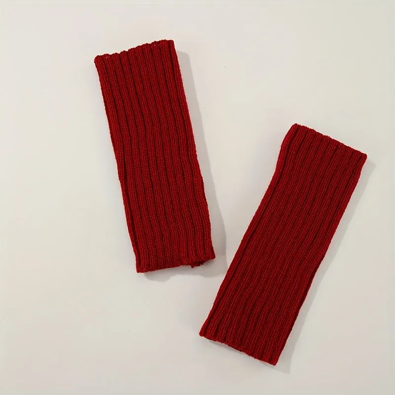 Cozy Fingerless Gloves  Arm Sleeves for stylish warmth