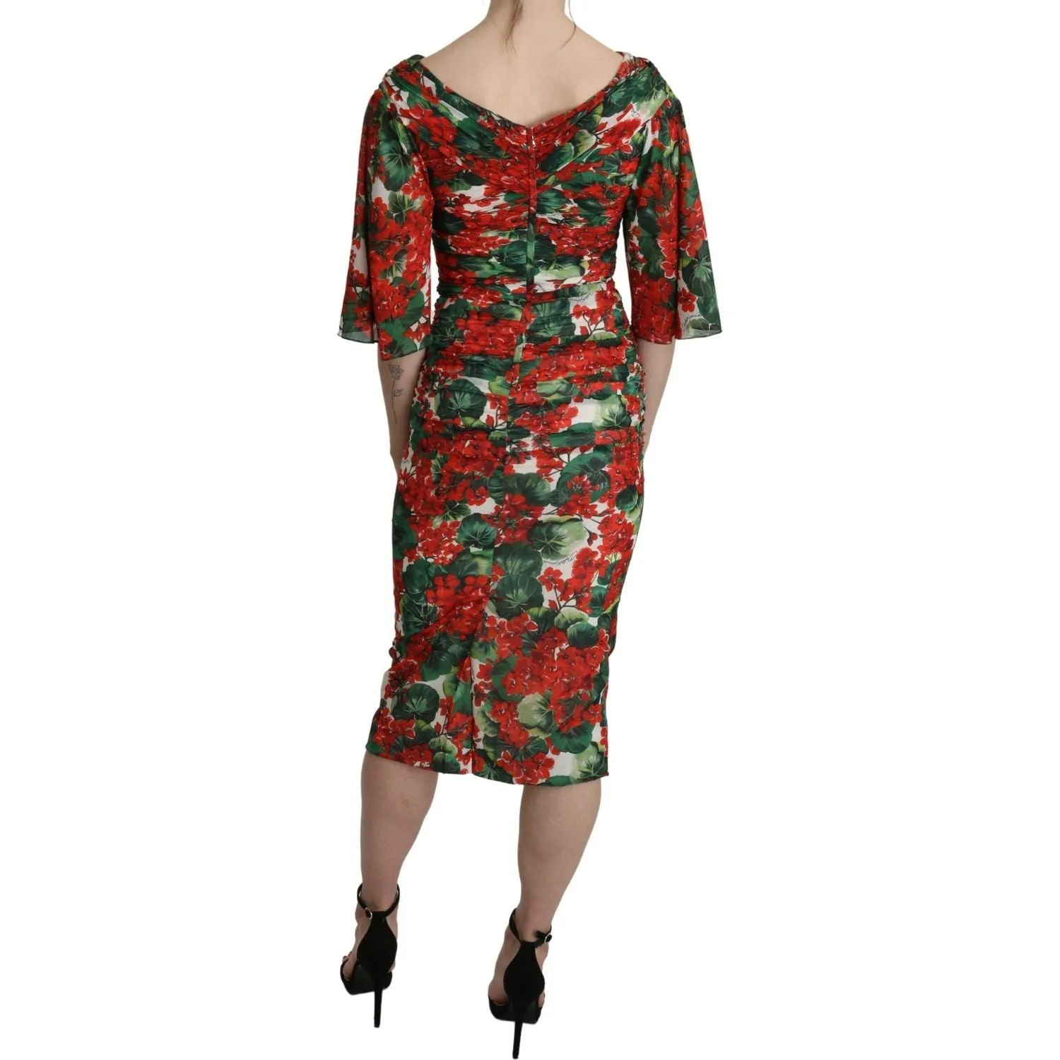 Dolce & Gabbana Enchanting Floral Midi Sheath Dress