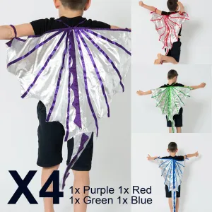 Dragon Trainer Cape Pack of 4 Mixed Colours