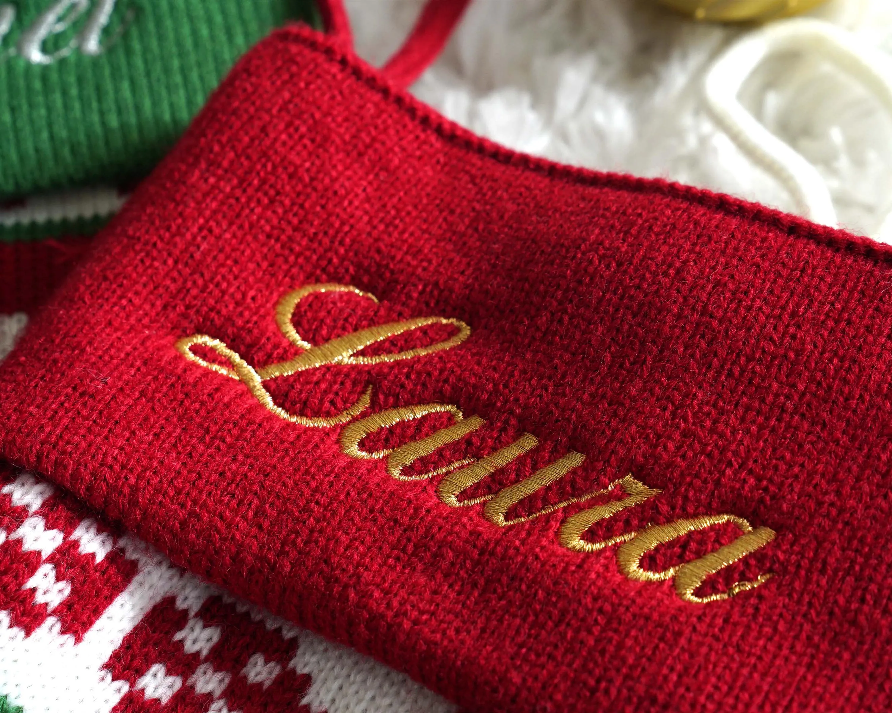 Embroidered Christmas Stocking