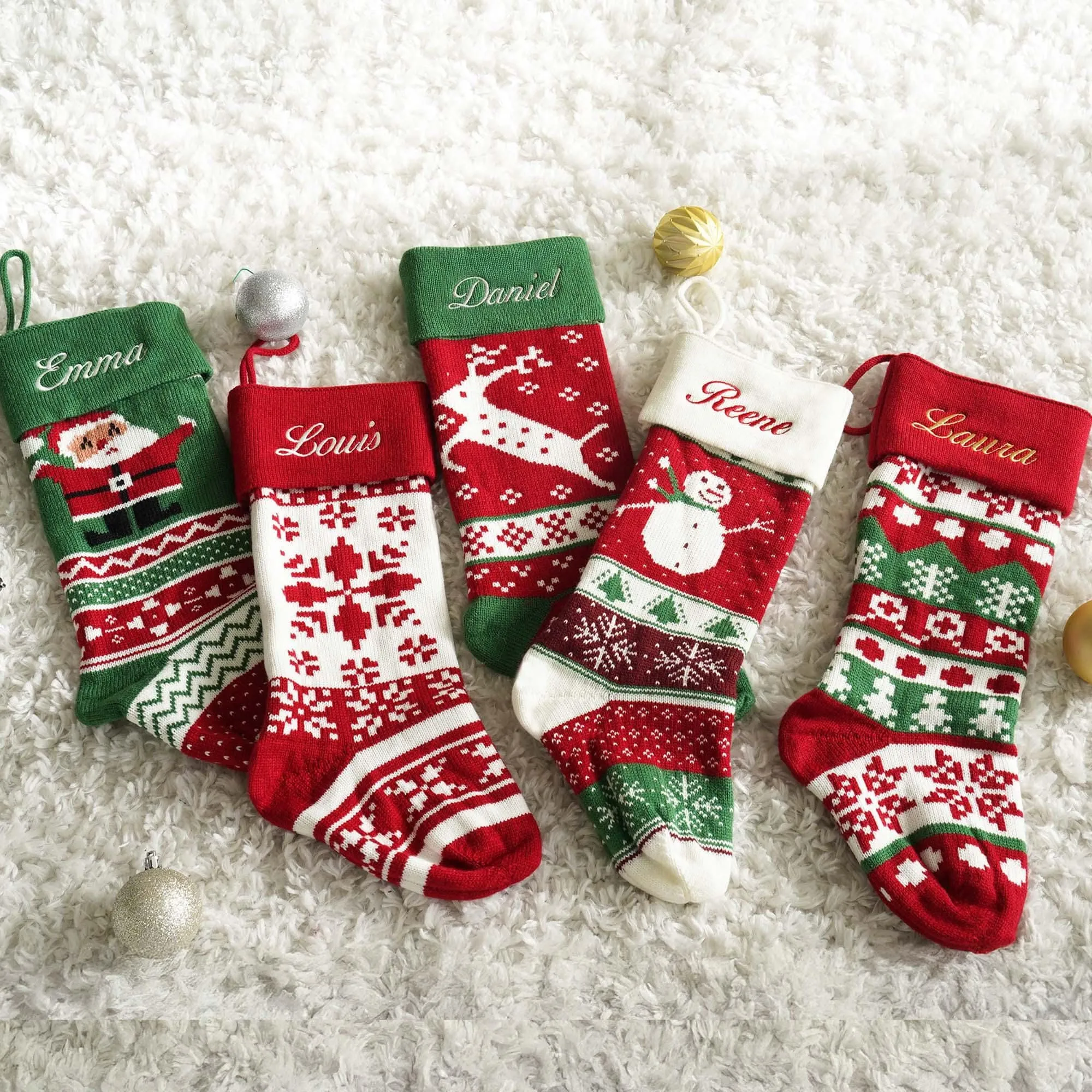 Embroidered Christmas Stocking