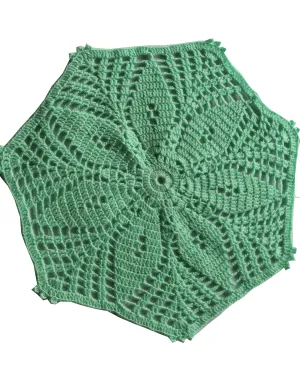 GraminArts Green single color woon crochet thalposh or tablemat