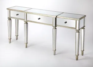 Hayworth Mirrored Console Table in Silver  5337146