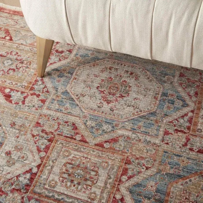 Homestead HMS02 Blue/Brick Rug