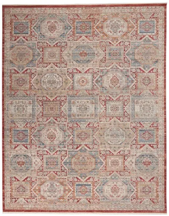 Homestead HMS02 Blue/Brick Rug