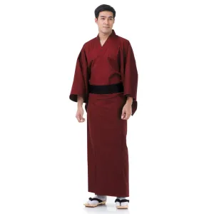 Japanese Red Samurai Yukata Kimono Robe for Men