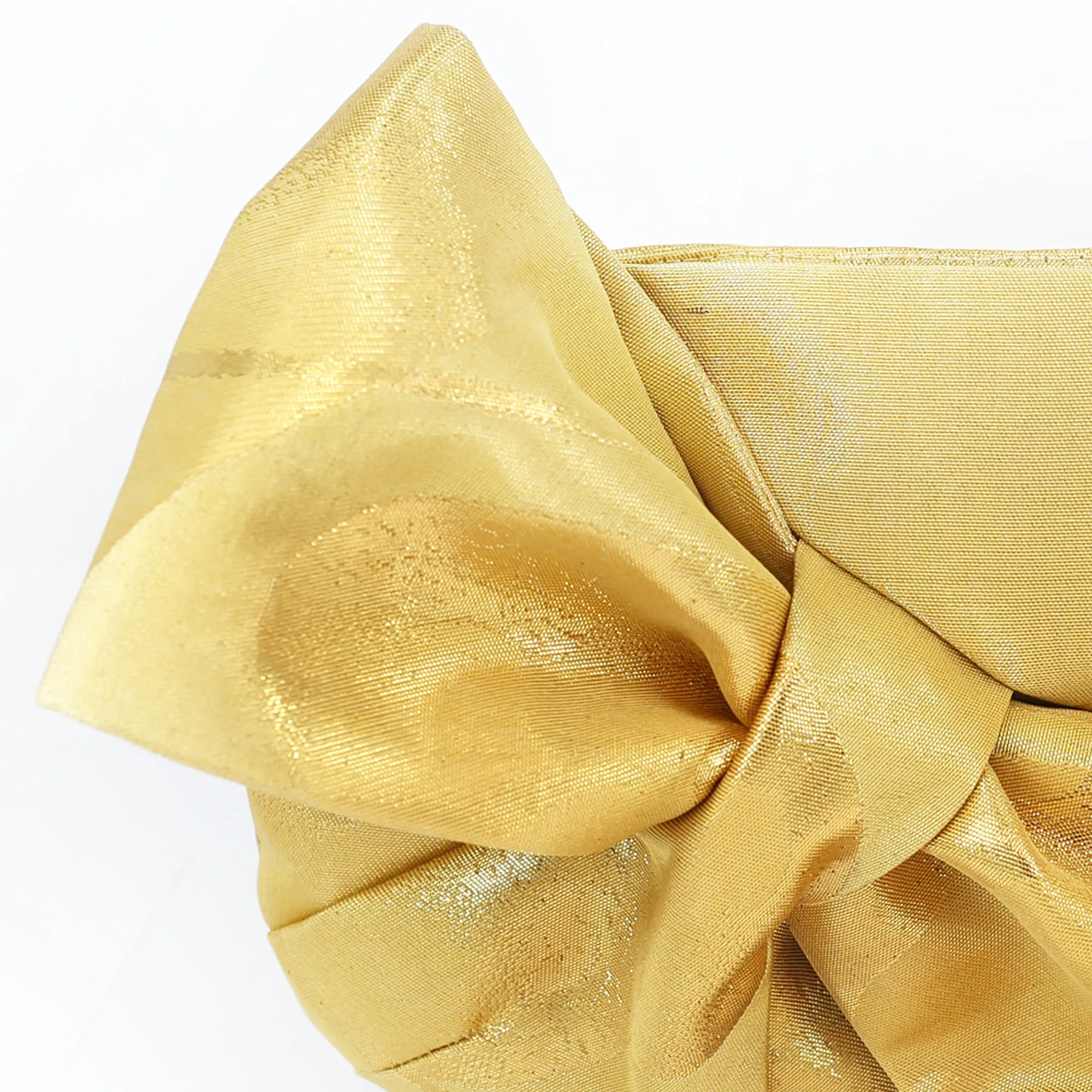 Kimono Obi Bow Clutch Bag | Golden Butterfly | Upcycled from vintage Japanese Silk