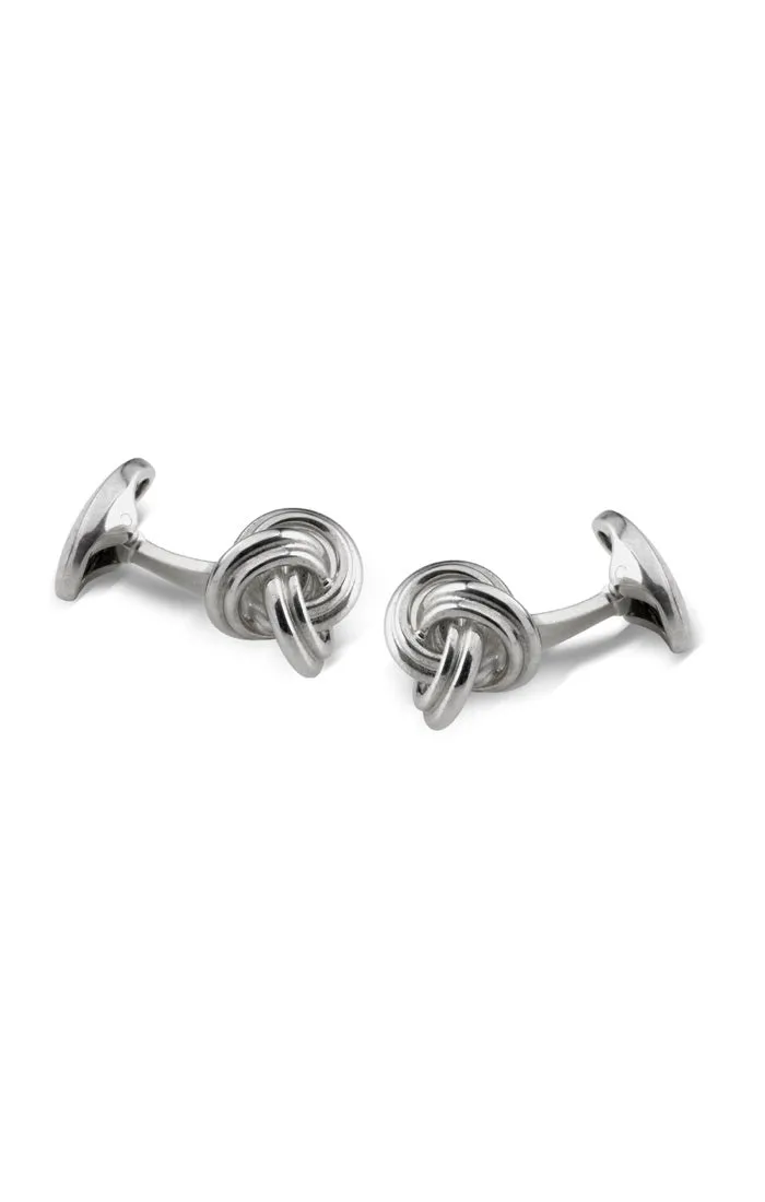 Knot Cufflinks, Sterling Silver