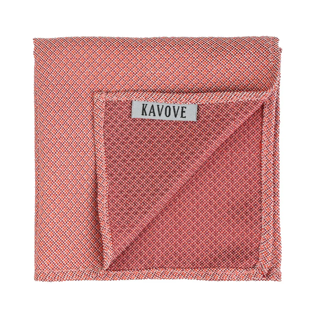 Kovove The Essentials Checkered Maroon Pocket Square For Men