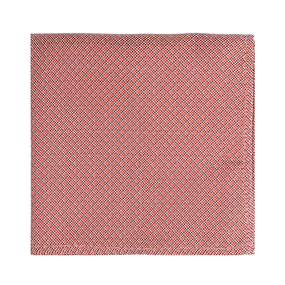 Kovove The Essentials Checkered Maroon Pocket Square For Men