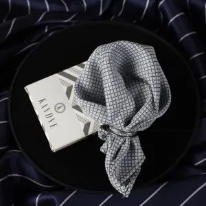 Kovove The Essentials Checkered White Pocket Square For Men