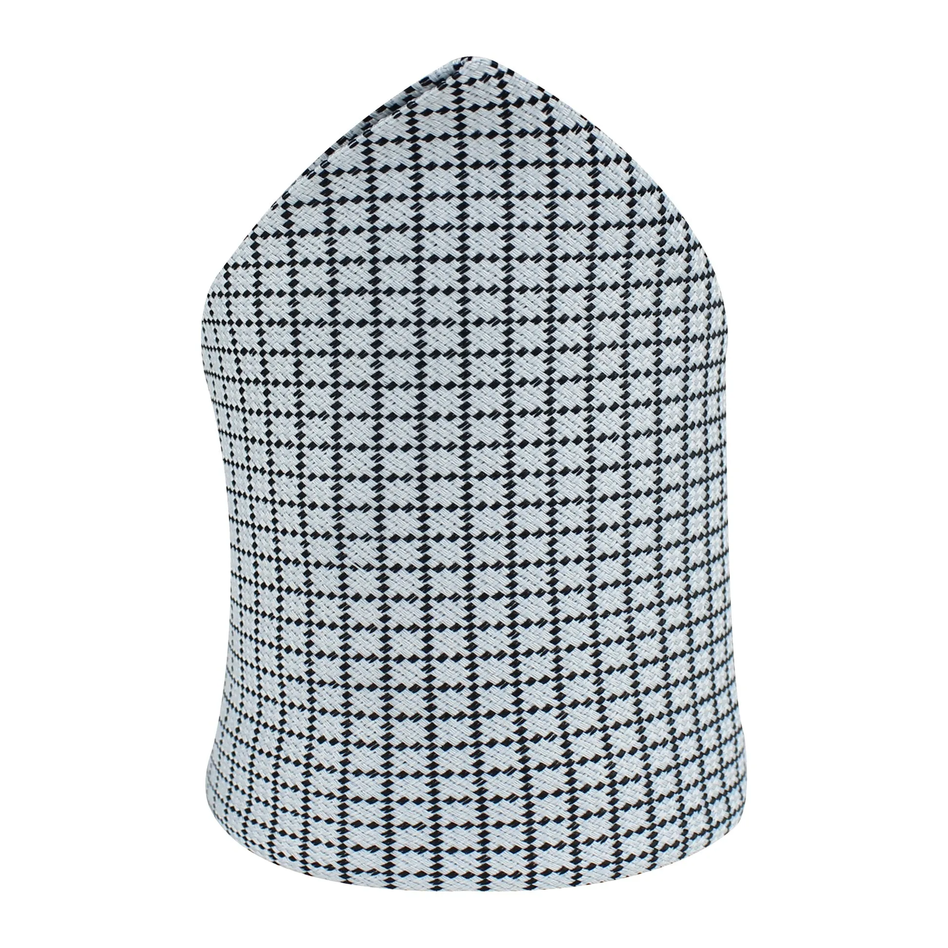 Kovove The Essentials Checkered White Pocket Square For Men