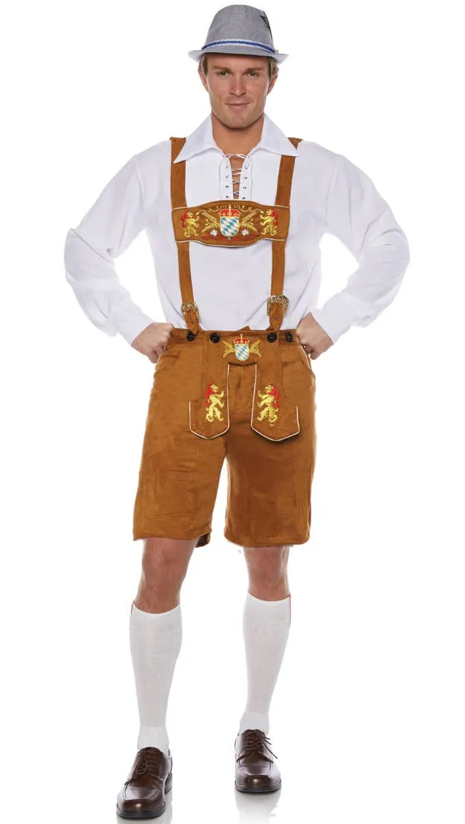 Lederhosen Deluxe Mens Plus Size Oktoberfest Costume