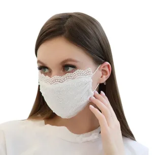 Lovely and Fancy Lace & Pearl breathable bridal face mask