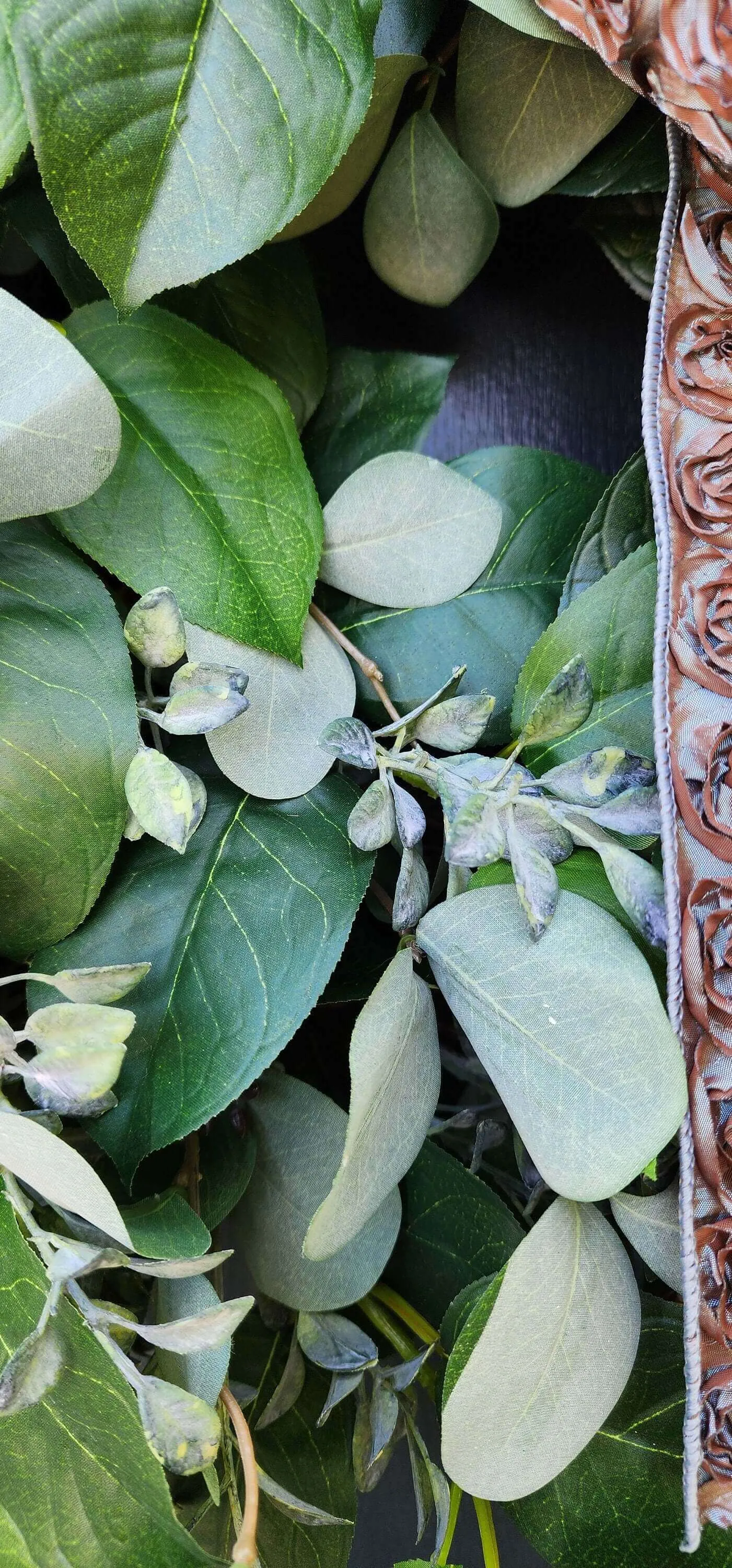 Luxurious Lemon Leaf, Silver Dollar Eucalyptus and Boxwood Wreath– Year-Round Elegance