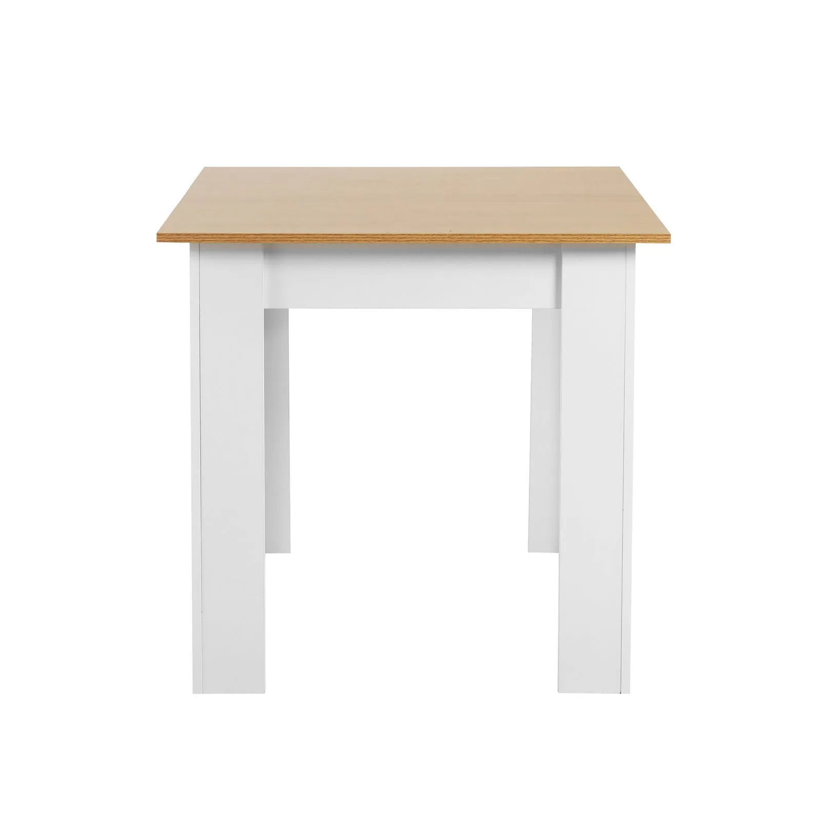 Oikiture 160cm Extendable Dining Table Kitchen Restaurant Cafe Table WoodenWhite