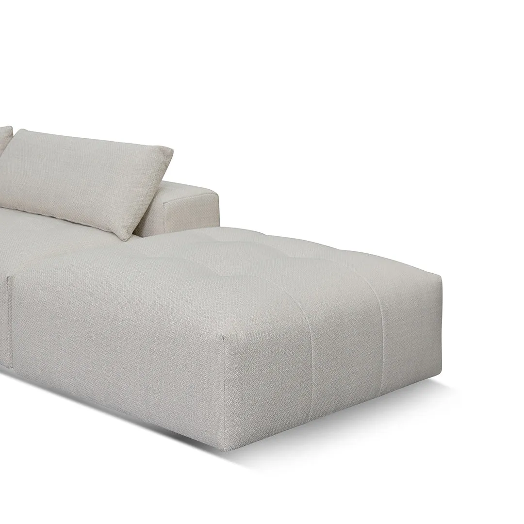 Oliver Modular Chaise Fabric Sofa - Taupe Beige