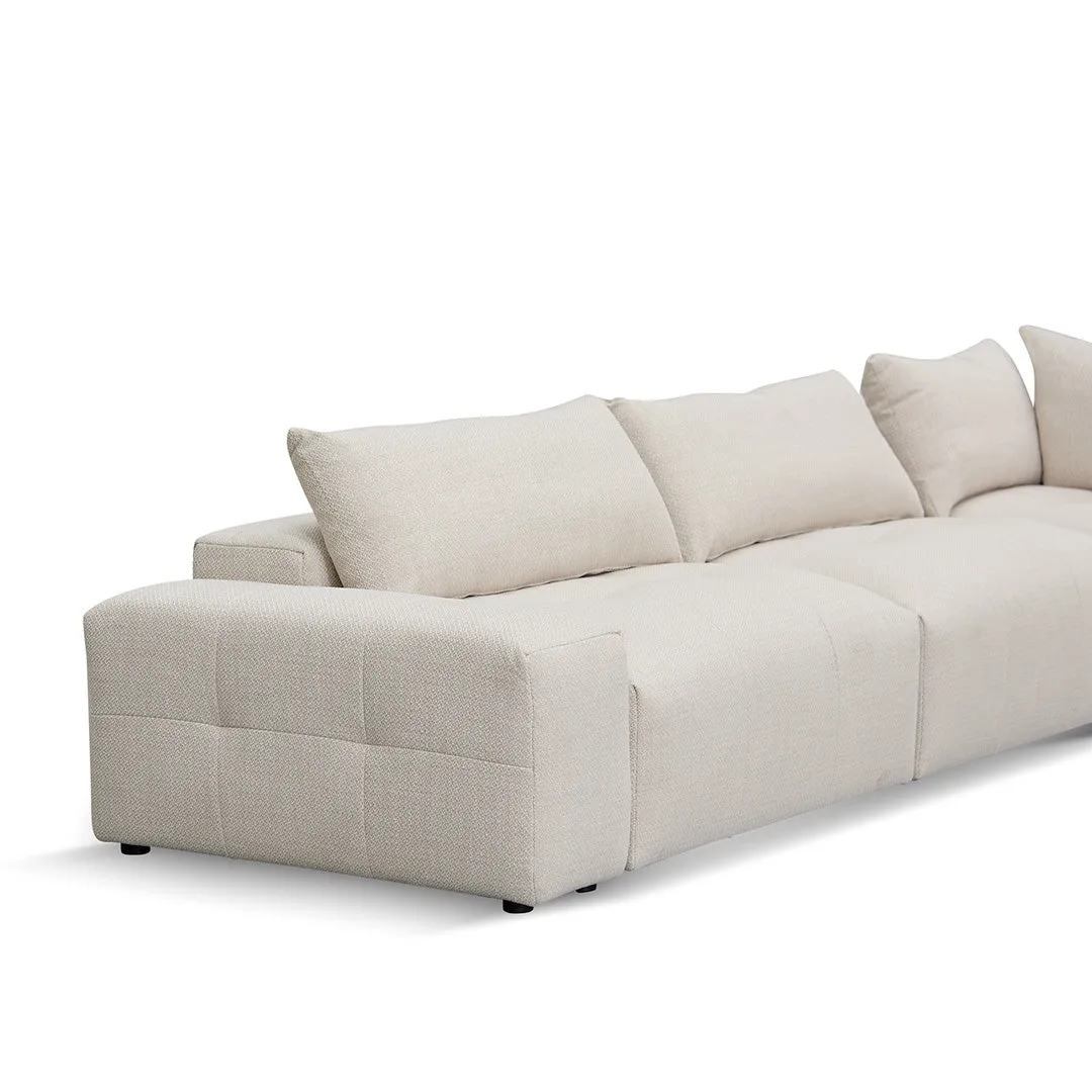 Oliver Modular Chaise Fabric Sofa - Taupe Beige