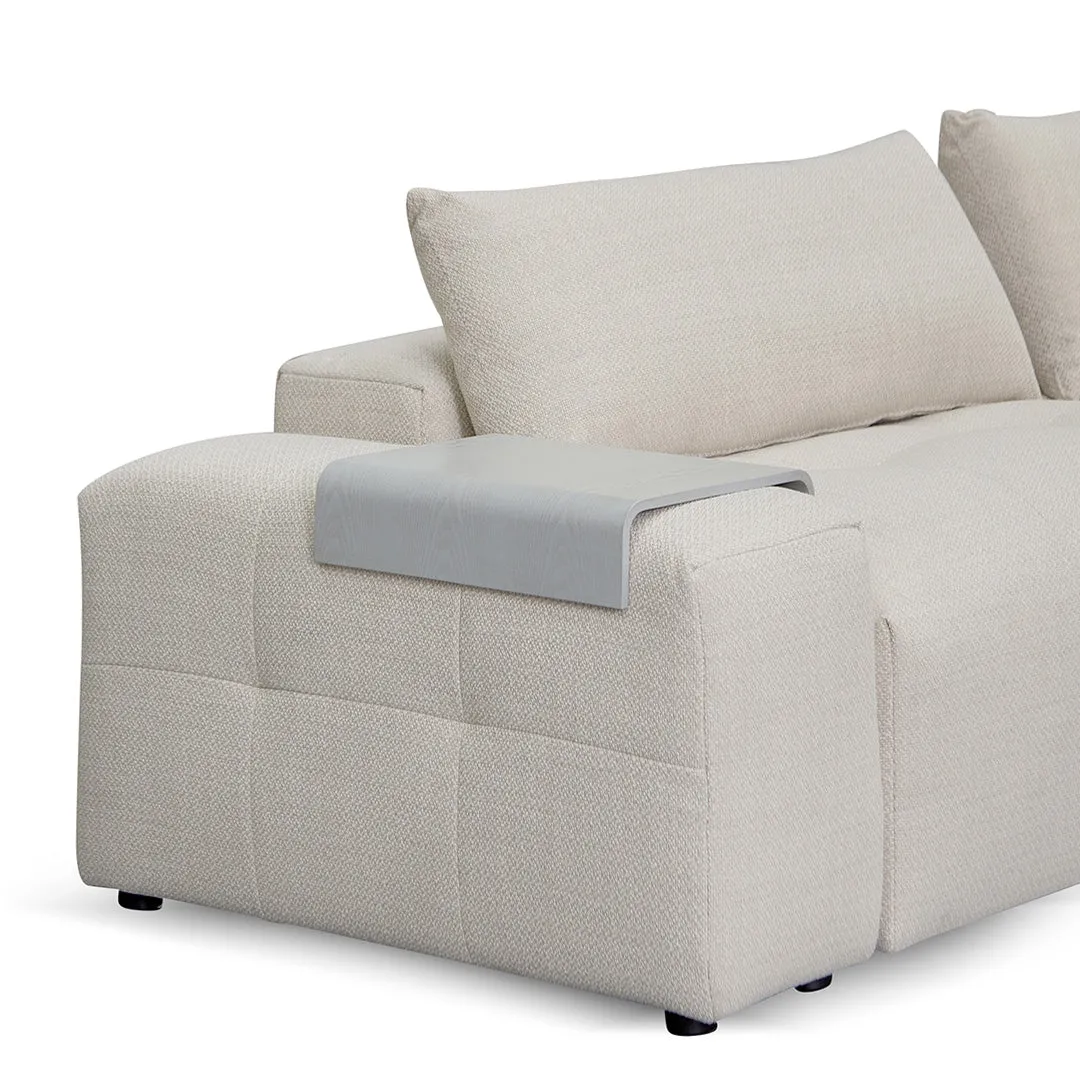 Oliver Modular Chaise Fabric Sofa - Taupe Beige