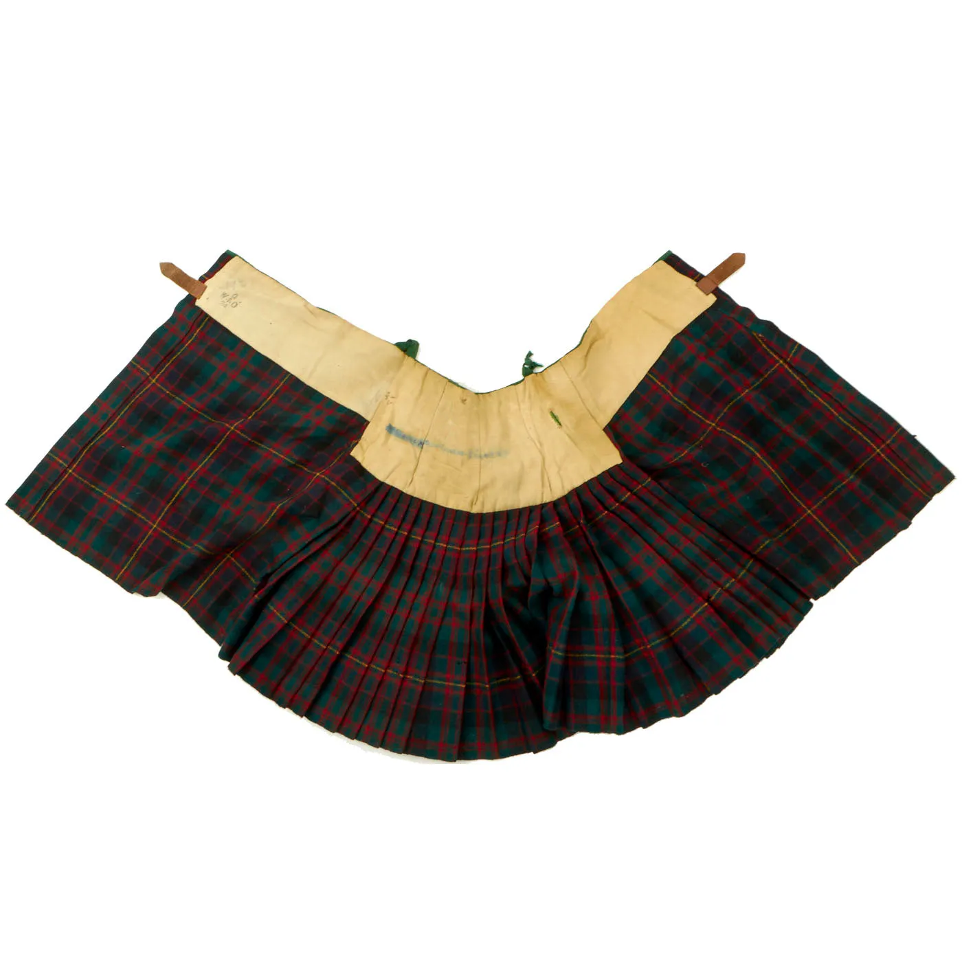 Original Scotland WWII Era Tartan Kilts for the Black Watch and Queens Own Cameron Highlanders with Accessories