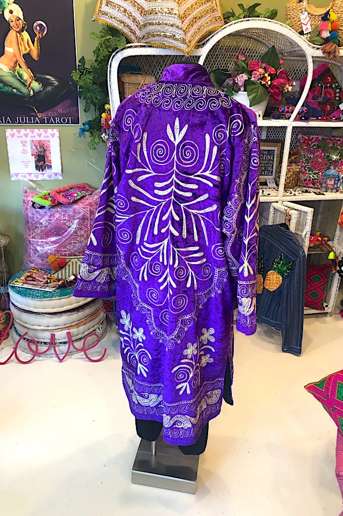 Paradiso Suzani Coat in Violet