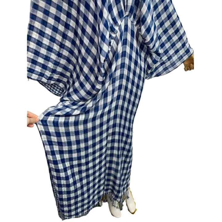 Pre Order:  Elegant Checkered Kaftan Dress - WINI