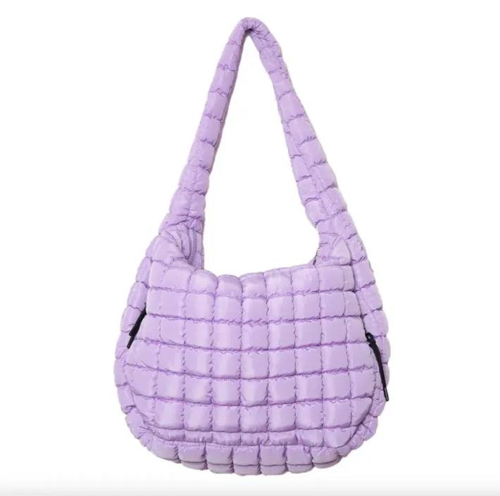 Purple Oversized Hobo Tote