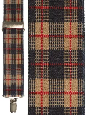 "Beige Scottish Plaid" Suspenders