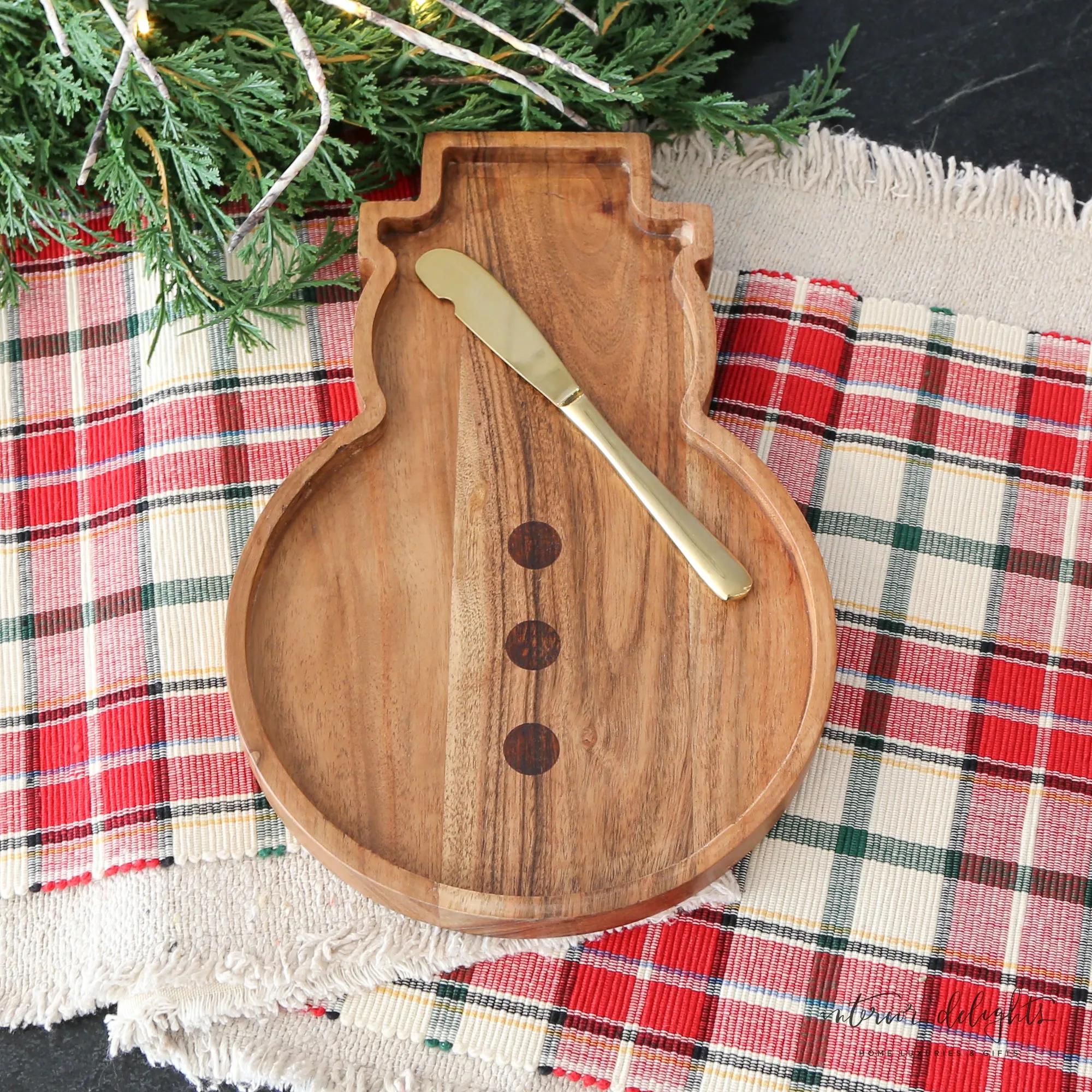 Red Christmas Plaid Table Runner 72"