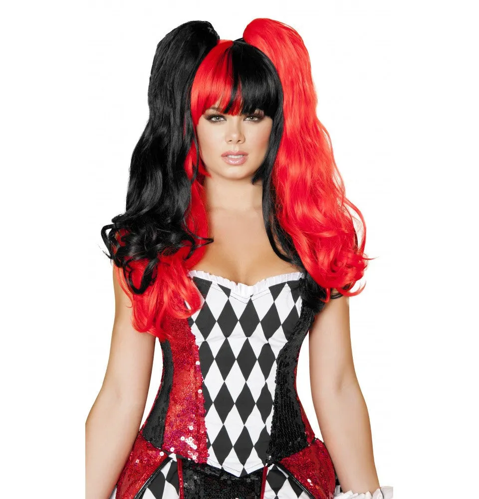 Roma Black Red Wig  - Costume Accessory