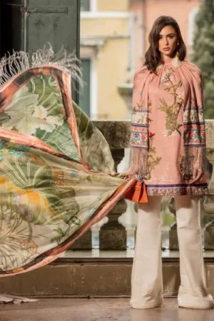 Sana Safinaz Luxury Lawn Collection 2019 – 10A - Rosa Corallo