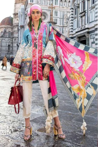 Sana Safinaz Luxury Lawn Collection 2019 – 12B - Cinese