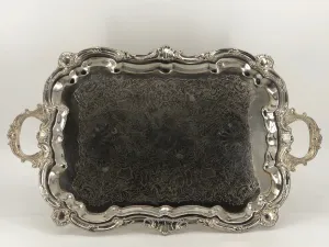 Silver Tray - Rectangular Elegant 26"