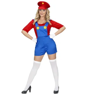 Super Plumber Costume Ladies