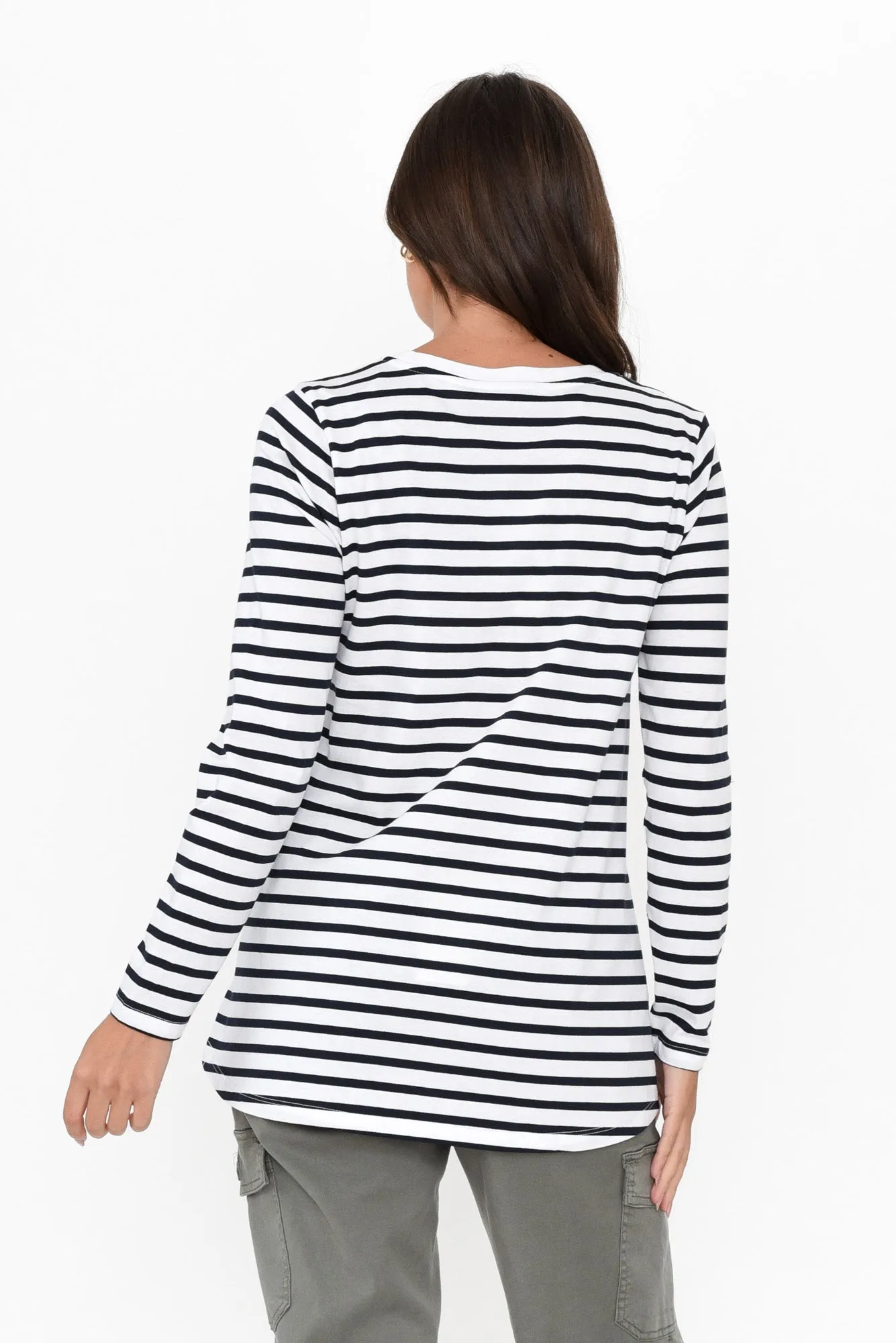 Sydney Blue Stripe Cotton Tee