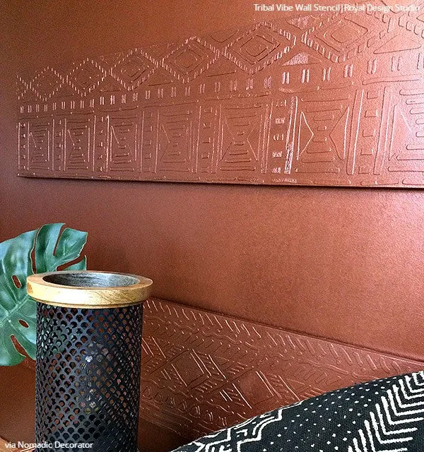 Tribal Vibe Allover Wall Stencil